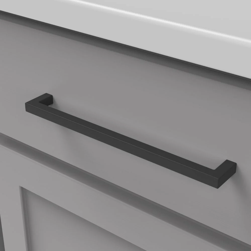 Skylight Collection Handle Pull - 8-13/16" Center to Center Cabinet Pull Matte Black - Contemporary Hardware for Drawers & Cabinets - Image 2